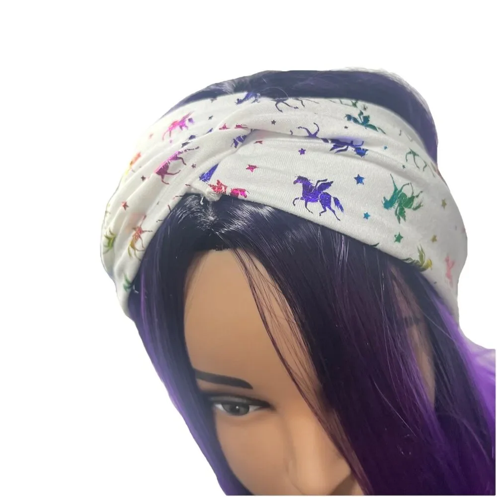Rainbow Unicorn Twist Headband Hair Accessory ,stretchy From Claire’s